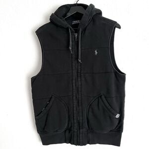 Polo Ralph Lauren Men’s Thermal Line Hoodie Vest Size M Black